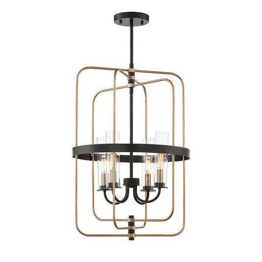 4 Light Pendant, Vintage Black