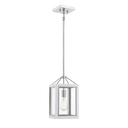 Savoy House Champlin 1Lt Pendant, White/ Nickel - 3-8880-1-172