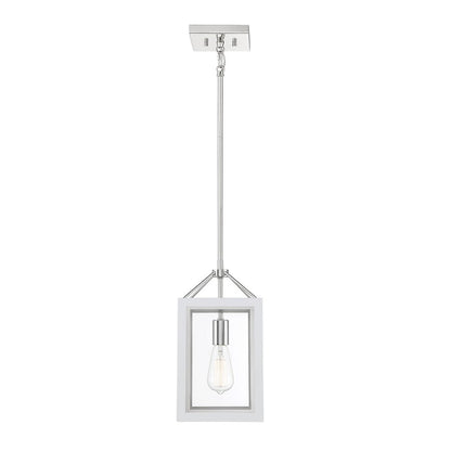 1 Light Pendant, White/ Nickel