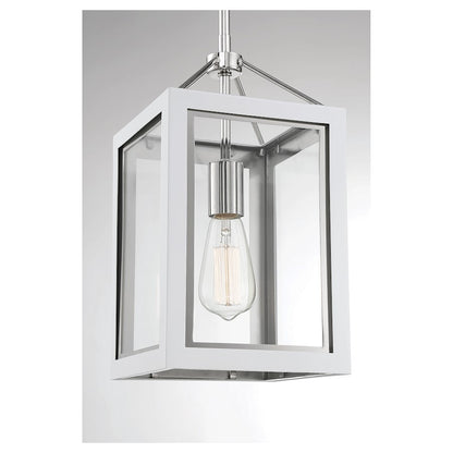 1 Light Pendant, White/ Nickel