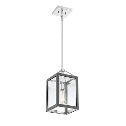 1 Light Pendant, Gray/ Nickel