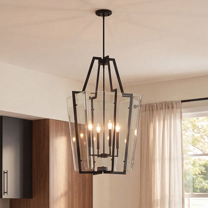 4 Light Pendant, Matte Black