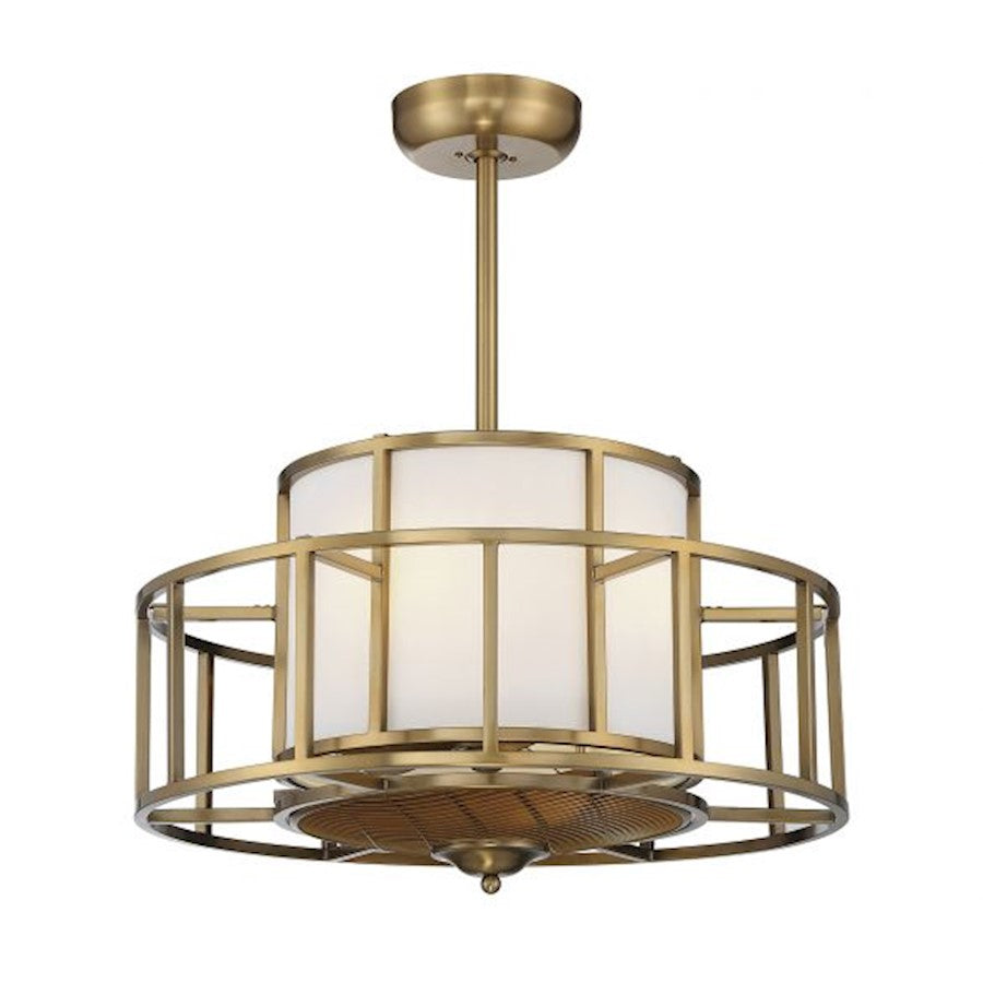 Savoy House Oslo 4-Light Fan D'Lier, Warm Brass