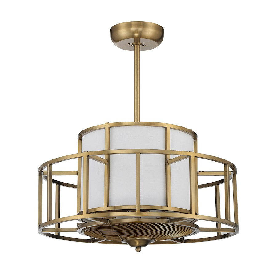 Savoy House Oslo 4-Light Fan D'Lier, Warm Brass