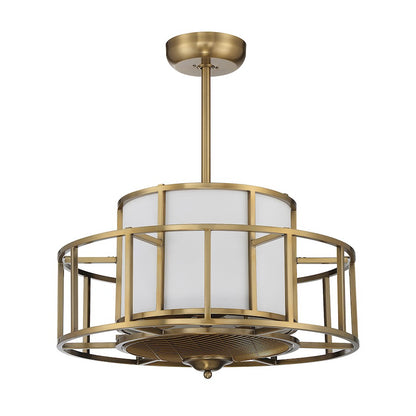 Savoy House Oslo 4-Light Fan D'Lier, Warm Brass