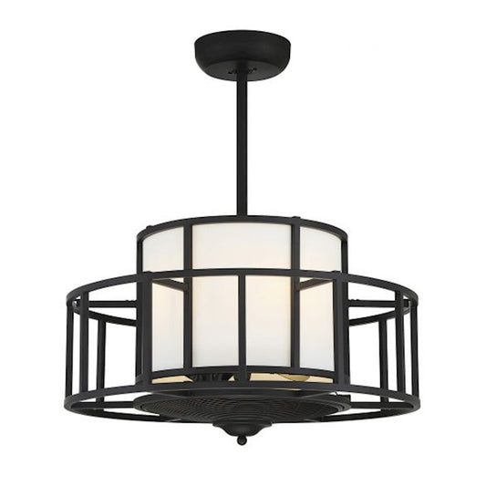 Savoy House Oslo 4-Light Fan D'Lier, Matte Black