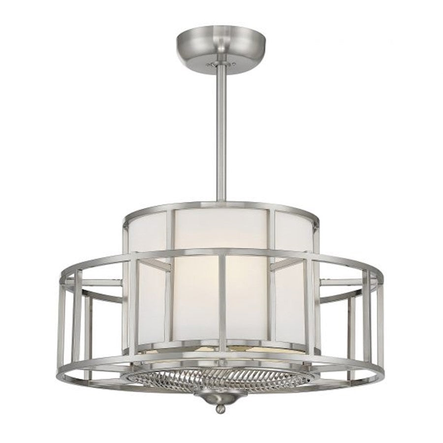 Savoy House Oslo 4-Light Fan D'Lier, Satin Nickel
