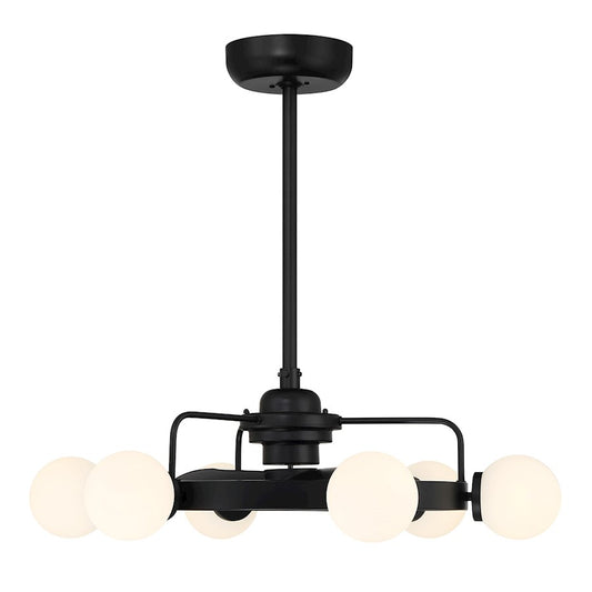 Savoy House Gibson 7-Light Fan D'Lier, Matte Black