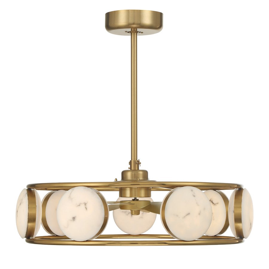Savoy House Castra Lt Ceiling Fan, Fan D'Lier, Warm Brass