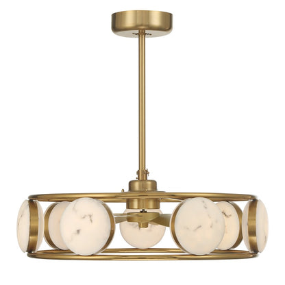 Savoy House Castra Lt Ceiling Fan, Fan D'Lier, Warm Brass