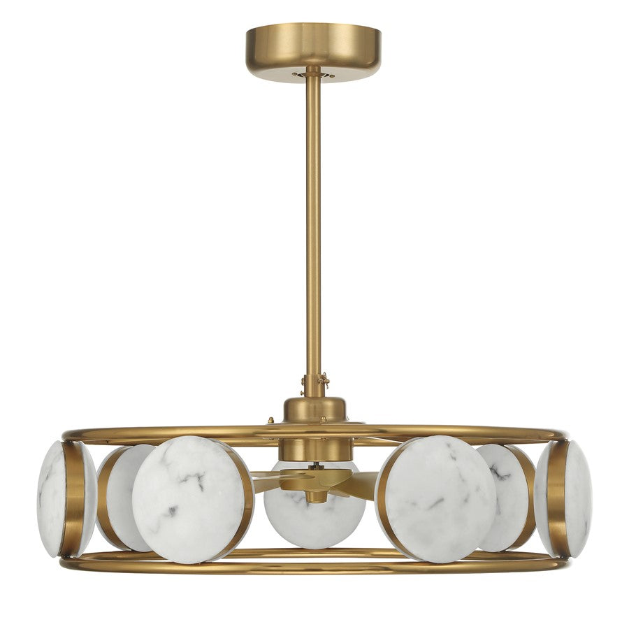 Savoy House Castra Lt Ceiling Fan, Fan D'Lier, Warm Brass