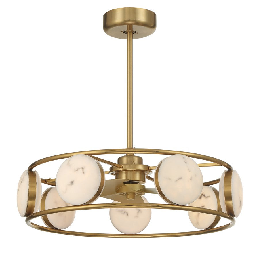 Savoy House Castra Lt Ceiling Fan, Fan D'Lier, Warm Brass