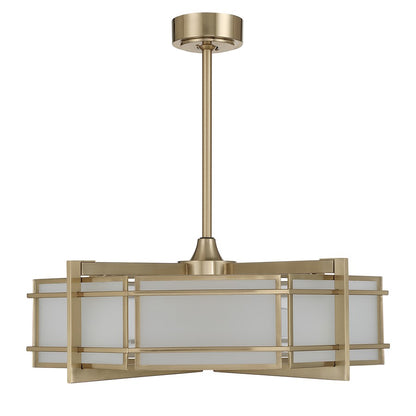 Savoy House Canterbury 4Lt Ceiling Fan, Fan D'Lier, Noble Brass