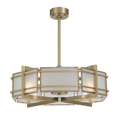Savoy House Canterbury 4Lt Ceiling Fan, Fan D'Lier, Noble Brass