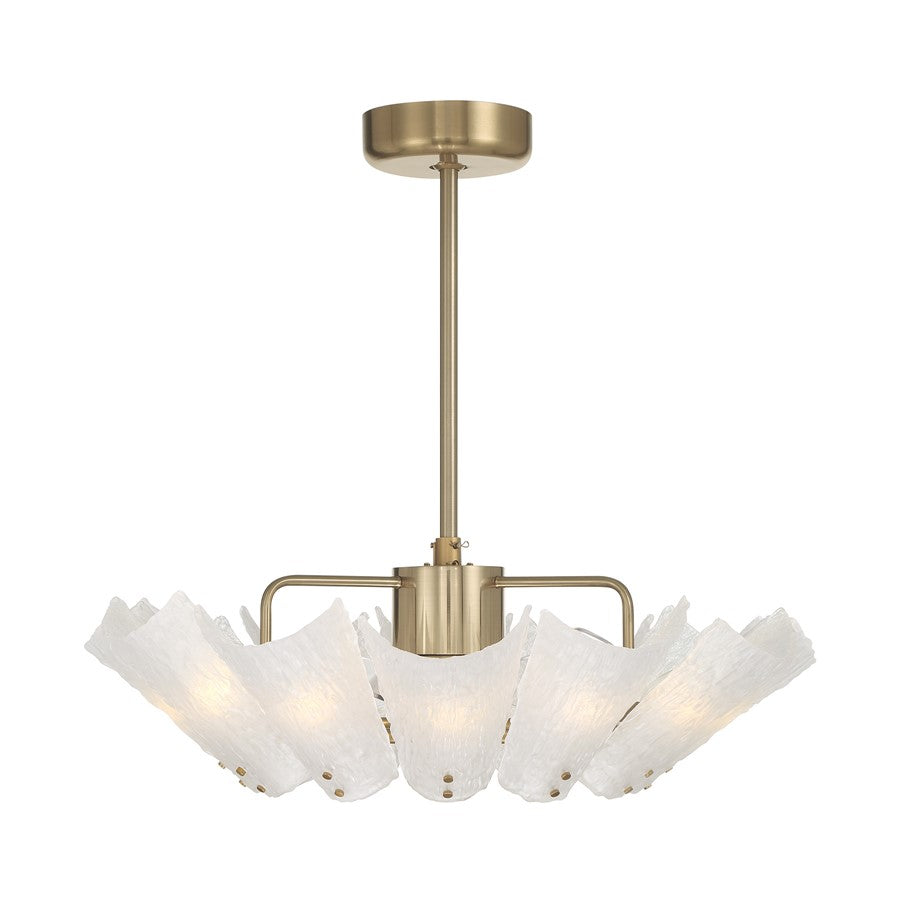 Savoy House Celina 12 Lt Ceiling Fan, Fan D'Lier, Noble Brass - 32-FD-465-127