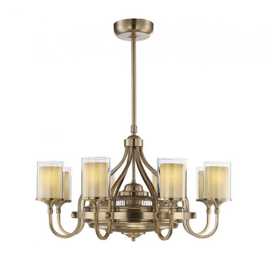 Savoy House Etesian 8-Light Fan D'Lier, Burnished Russet