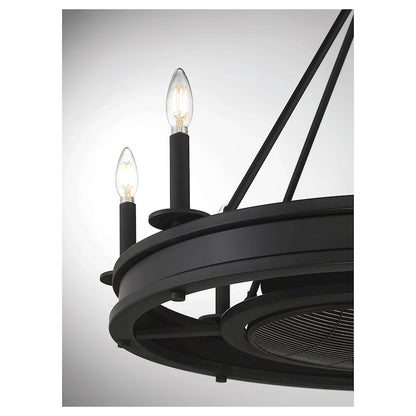 Savoy House Lyon 8-Light Fan D'Lier, Matte Black