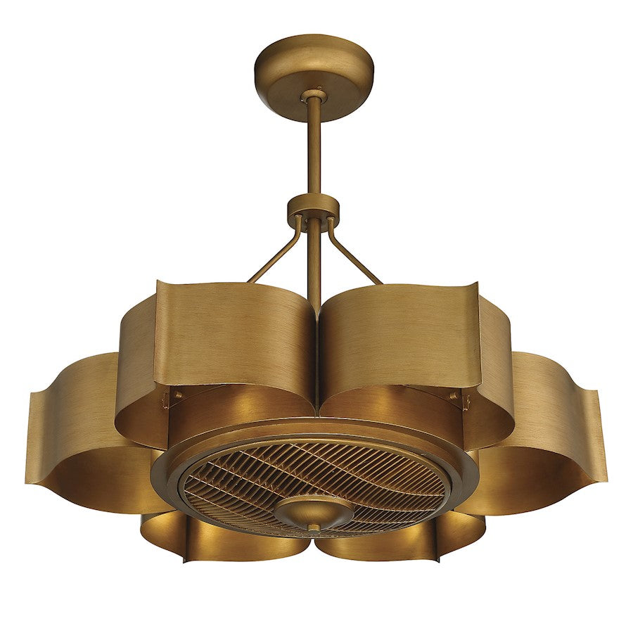 Savoy House Stockholm 6-Light Fan D'Lier, Gold Patina