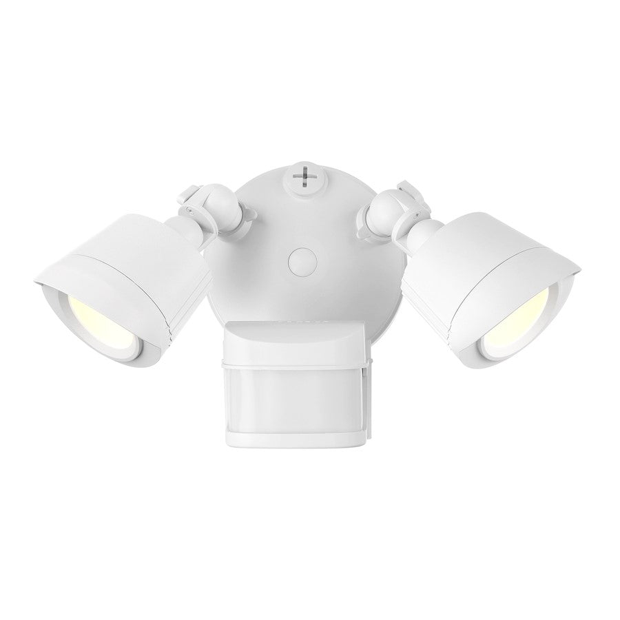 Essentials 2Lt LED Motion Sensor Double Flood Light, White