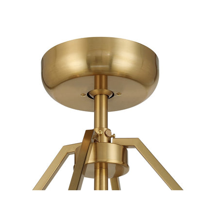 Savoy House Gaia 4 Lt Ceiling Fan, Fan D'Lier, Warm Brass