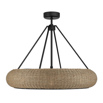 Savoy House Gaia 6 Lt Ceiling Fan, Fan D'Lier, Matte Black