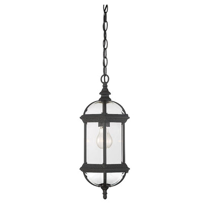 Savoy House Kensington 1Lt Outdoor Hanging Lantern, Textured Black