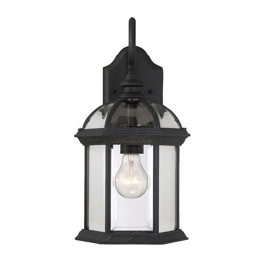 Savoy House Kensington 1Lt 16" Outdoor Wall Lantern, Textured Black - 5-0633-BK