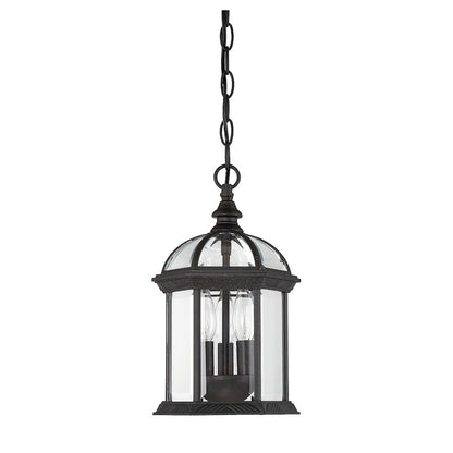 Savoy House Kensington 3Lt Outdoor Hanging Lantern, Textured Black