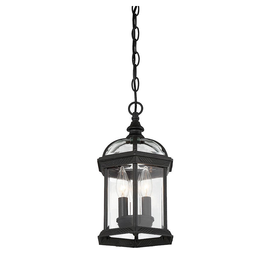 Savoy House Kensington 3Lt Outdoor Hanging Lantern, Textured Black