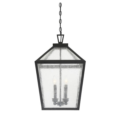 Savoy House Woodstock 4 Light Outdoor Hanging Lantern, Black