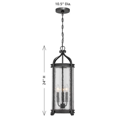 Savoy House Preston 3Lt Outdoor Hanging Lantern, Iron, Iron Oxide