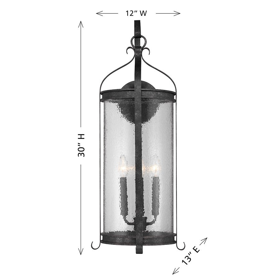 Savoy House Preston 4Lt Outdoor Wall Lantern, Iron, Iron Oxide