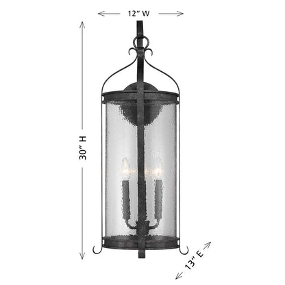 Savoy House Preston 4Lt Outdoor Wall Lantern, Iron, Iron Oxide