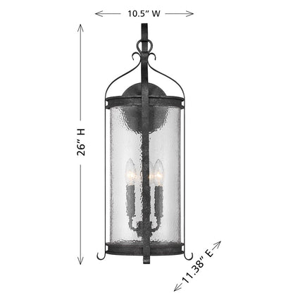 Savoy House Preston 3Lt Outdoor Wall Lantern, Iron, Iron Oxide