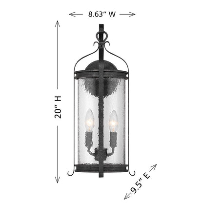 Savoy House Preston 2Lt Outdoor Wall Lantern, Iron, Iron Oxide