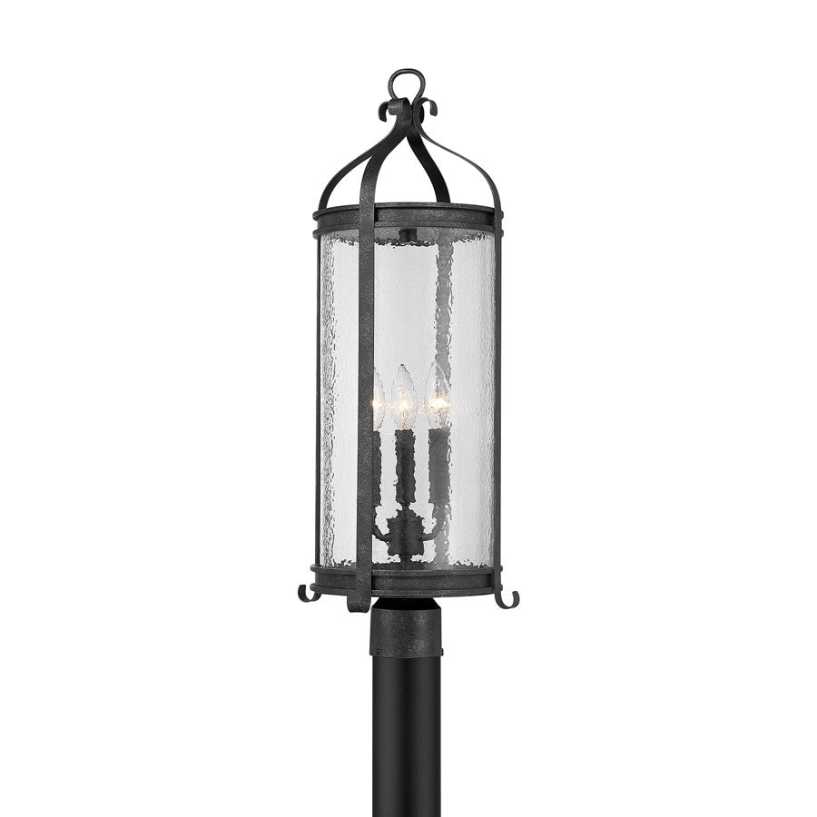 Savoy House Preston 3Lt Outdoor Post Lantern, Iron, Iron Oxide