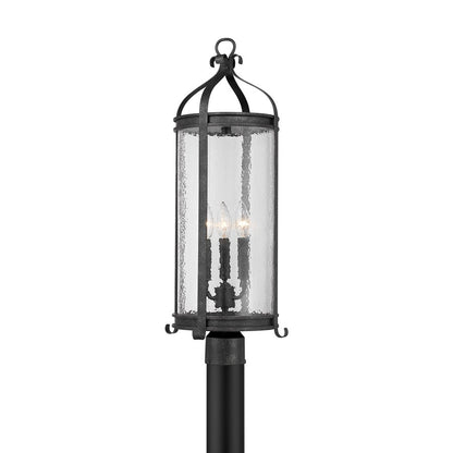 Savoy House Preston 3Lt Outdoor Post Lantern, Iron, Iron Oxide