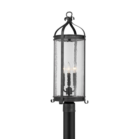 Savoy House Preston 3Lt Outdoor Post Lantern, Iron, Iron Oxide