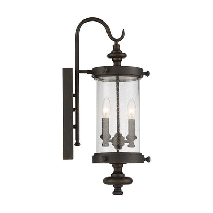 Savoy House Palmer 2-Light Outdoor Wall Lantern, Walnut Patina