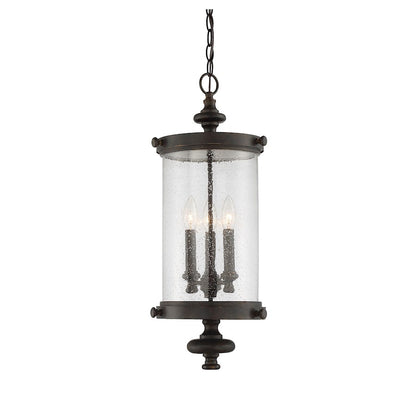 Savoy House Palmer 3-Light Outdoor Hanging Lantern, Walnut Patina