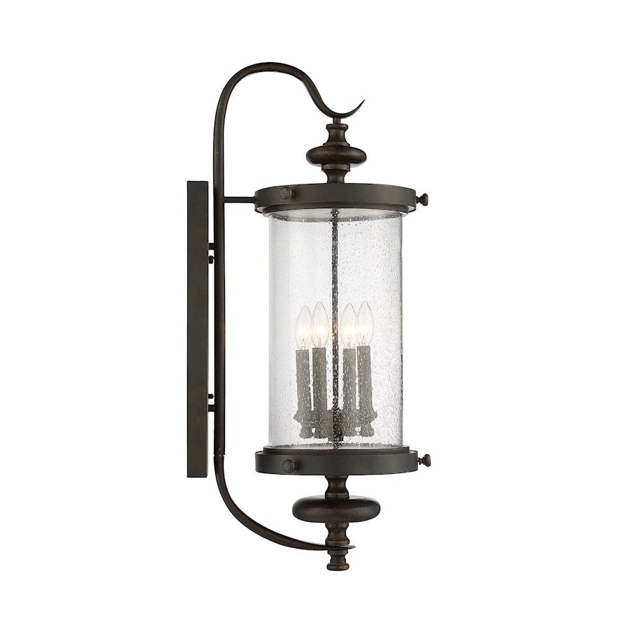 Savoy House Palmer 4-Light Outdoor Wall Lantern, Walnut Patina