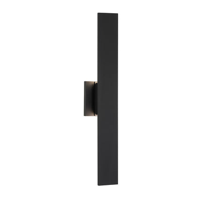 Savoy House Davis 24in 1-Light LED Outdoor Wall Sconce | Modern & Contemporary Black Metal | Entryway & Covered Patio | 1000 Lumens | Model 5-124-5CCT-BK