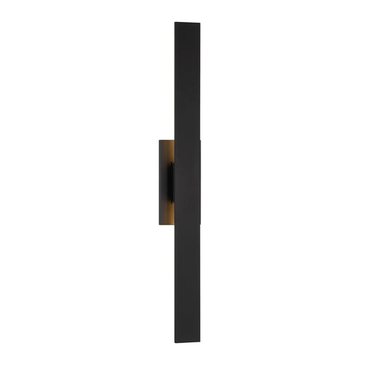 Savoy House Davis 36in 1-Light LED Outdoor Wall Sconce | Modern & Contemporary Black Metal | Entryway & Covered Patio | 1500 Lumens | Model 5-136-5CCT-BK