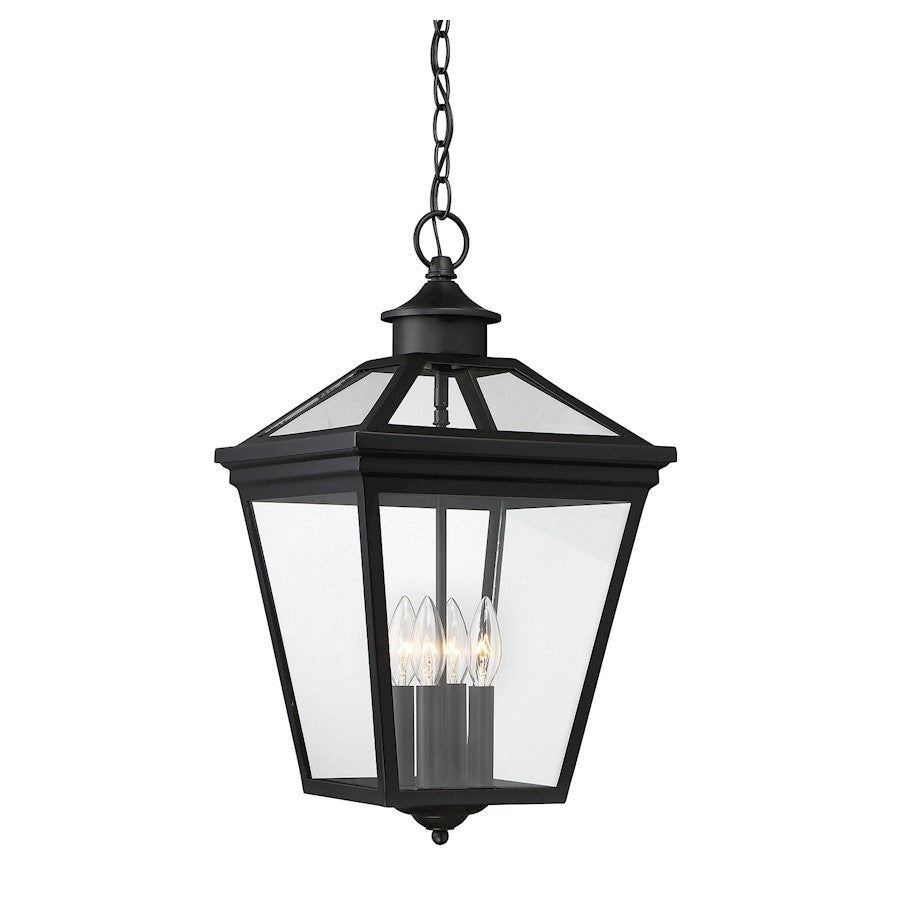 Savoy House Ellijay 4-Light Outdoor Hanging Lantern, Black