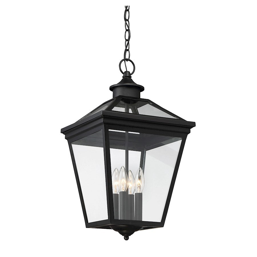 Savoy House Ellijay 4-Light Outdoor Hanging Lantern, Black