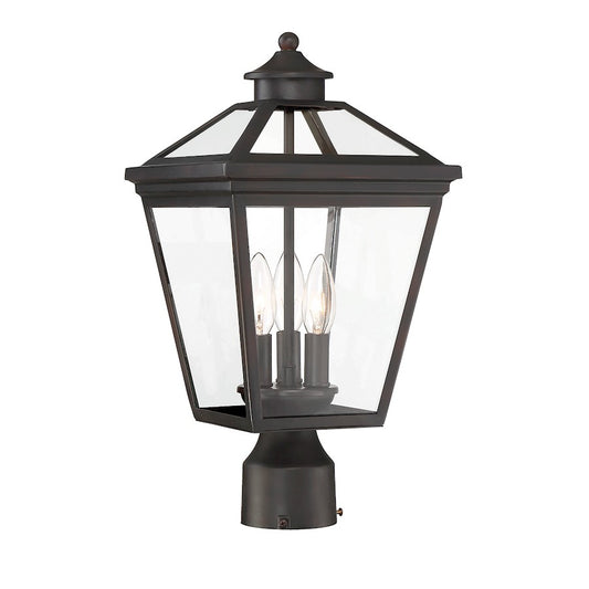 Savoy House Ellijay 3-Light Outdoor Post Lantern, English Bronze
