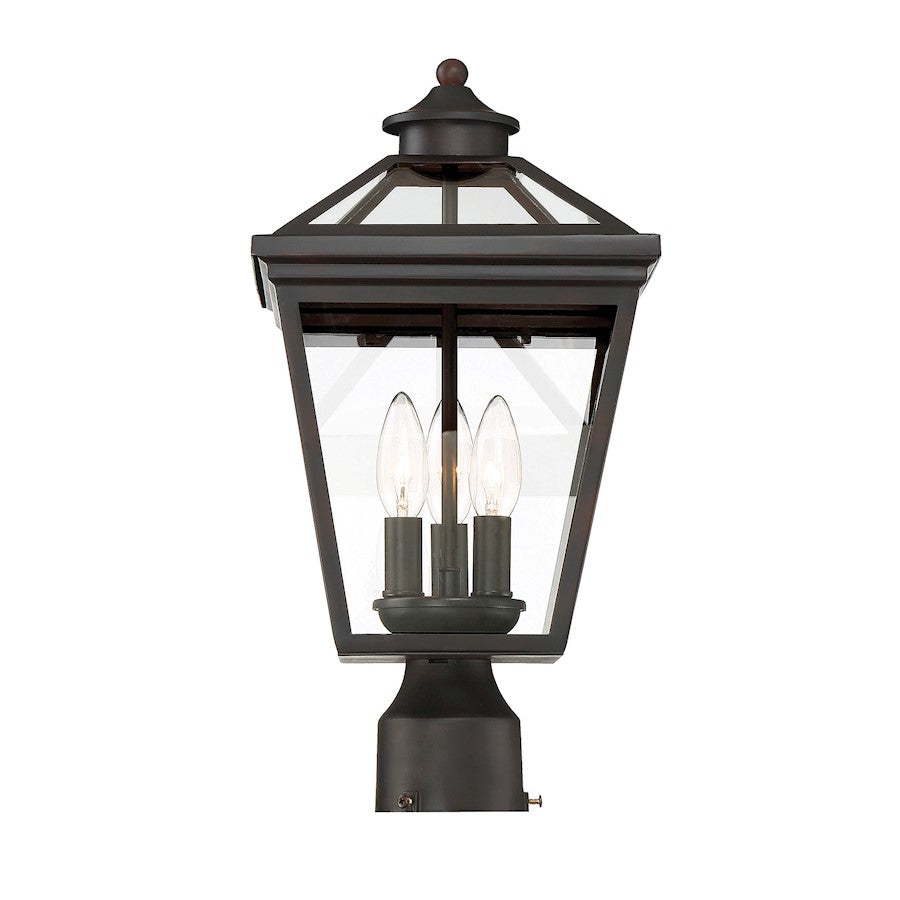 Savoy House Ellijay 3-Light Outdoor Post Lantern, English Bronze