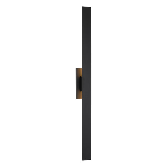 Savoy House Davis 48in 1-Light LED Outdoor Wall Sconce | Modern & Contemporary Black Metal | Entryway & Covered Patio | 2000 Lumens | Model 5-148-5CCT-BK