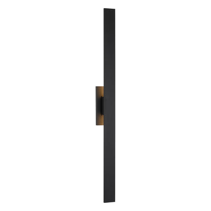 Savoy House Davis 48in 1-Light LED Outdoor Wall Sconce | Modern & Contemporary Black Metal | Entryway & Covered Patio | 2000 Lumens | Model 5-148-5CCT-BK