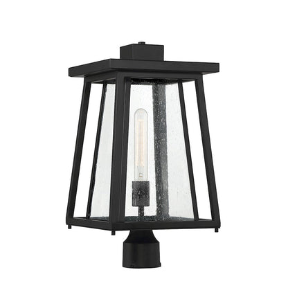 Savoy House Denver 1-Light Outdoor Post Lantern, Matte Black